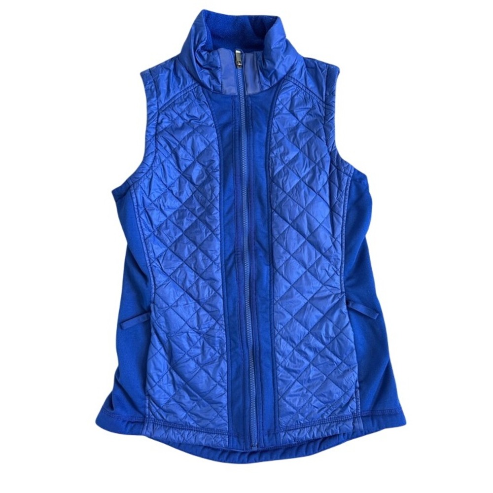 Athleta Rock Springs Quilted Puffer Vest Blue Lightweight Size Small